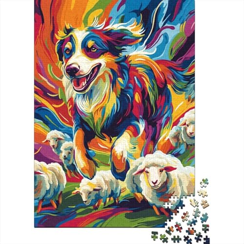 Australian Shepherd Puzzles 1000 Teile Schwer Puzzle Spielzeug Lernspiel Impossible Herausforderungsspielzeug Für Erwachsene Und Kinder Ab 12 Jahren 1000pcs (75x50cm) von BHIRCJKD
