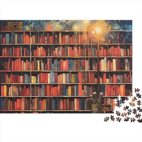 Bookshelves – Puzzle 1000 Teile Ab 12 Jahren, Buntes Erwachsenenpuzzle Mit Kräftigen Farben, Geschicklichkeitsspiel Für Die Ganze Familie, Schöne Geschenkidee 1000pcs (75x50cm) von BHIRCJKD