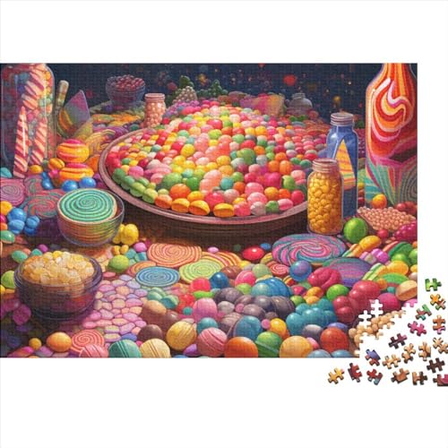 Candy Store Puzzles Für Erwachsene 1000 Teile Cartoon Puzzle Für Familienspielzeugspiel Holzpuzzle Family Time Brain Challenge 1000pcs (75x50cm) von BHIRCJKD
