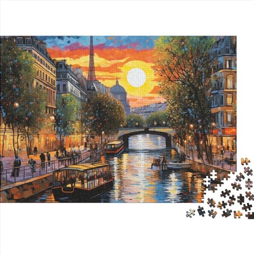 Cityscape Architecture – 1000 Teile, Impossible Puzzle, Geschicklichkeitsspiel Für Die Ganze Familie, Farbenfrohes Legespiel, Erwachsenenpuzzle Ab 12 Jahren 1000pcs (75x50cm) von BHIRCJKD