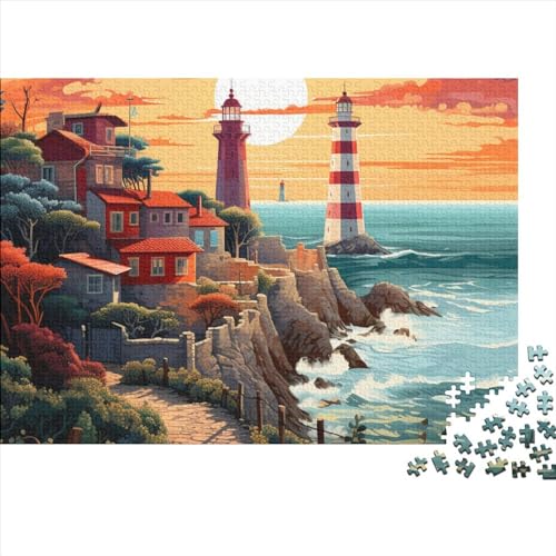 Coastal Lighthouses Puzzles Für Erwachsene 1000 Teile Puzzle Cartoon Puzzle Für Lernspiele Wohnkultur Dekompressionsspiel Wohnkultur Geschenk 1000pcs (75x50cm) von BHIRCJKD