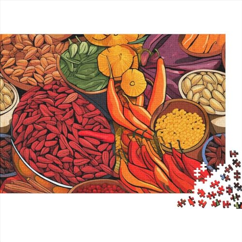 Colourful Spices – 1000 Teile, Impossible Puzzle, Geschicklichkeitsspiel Für Die Ganze Familie, Farbenfrohes Legespiel, Erwachsenenpuzzle Ab 12 Jahren 1000pcs (75x50cm) von BHIRCJKD