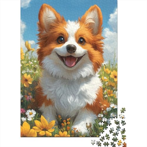Corgi Puzzles 1000 Teile Schwer Puzzle Spielzeug Lernspiel Impossible Herausforderungsspielzeug Für Erwachsene Und Kinder in Bewährter 1000pcs (75x50cm) von BHIRCJKD