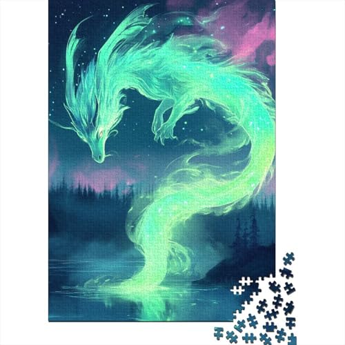 Drache Puzzle 1000-teilige Schwer Puzzle Spielzeug Lernspiel Impossible Herausforderungsspielzeug Für Erwachsene Und Kinder in Bewährter 1000pcs (75x50cm) von BHIRCJKD
