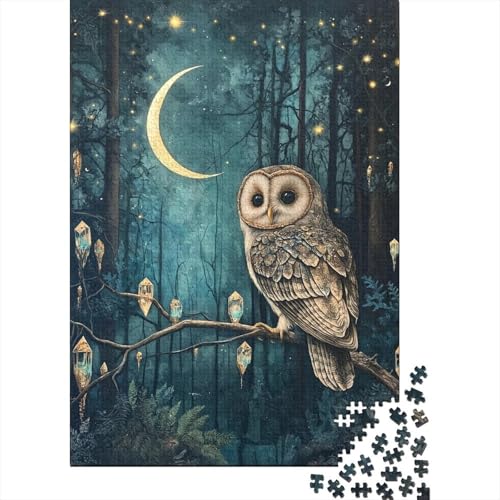 Eule Puzzle 1000 Teile Schwer Puzzle Spielzeug Pädagogisches Spiel Impossible Herausforderungsspielzeug Für Erwachsene Und Kinder in Bewährter 1000pcs (75x50cm) von BHIRCJKD