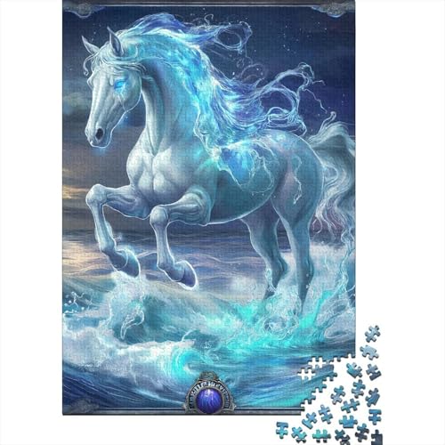 Fine Pferd Puzzle 1000-teilige Schwer Puzzle Spielzeug Pädagogisches Spiel Impossible Herausforderung Spielzeug Für Erwachsene Und Kinder Ab 12 Jahren 1000pcs (75x50cm) von BHIRCJKD