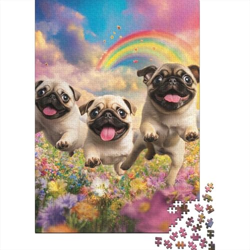 French BullHund Puzzle 1000-teilige Schwer Puzzle Spielzeug Lernspiel Impossible Herausforderungsspielzeug Für Erwachsene Und Kinder in Bewährter 1000pcs (75x50cm) von BHIRCJKD