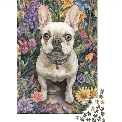 French BullHund Puzzles 1000 Teile Schwer Puzzle Spielzeug Lernspiel Impossible Herausforderung Spielzeug Für Erwachsene Und Kinder Ab 12 Jahren 1000pcs (75x50cm) von BHIRCJKD