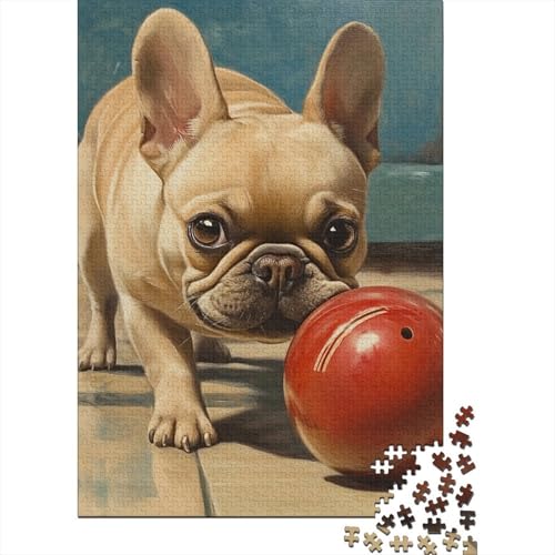 French BullHund Puzzles 1000 Teile Schwer Puzzle Spielzeug Lernspiel Impossible Herausforderung Spielzeug Für Erwachsene Und Kinder Ab 12 Jahren 1000pcs (75x50cm) von BHIRCJKD
