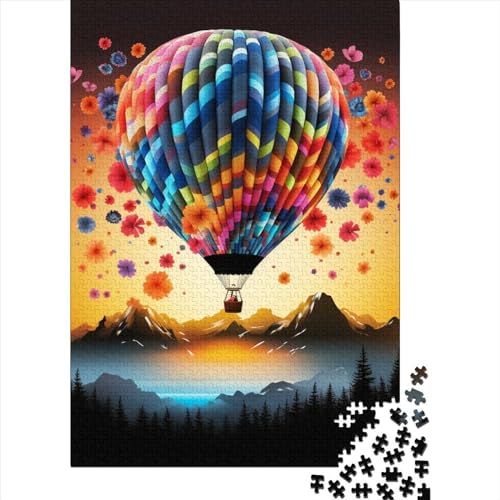 Heißluftballon Puzzle 1000 Teile Schwer Puzzle Spielzeug Pädagogisches Spiel Impossible Herausforderungsspielzeug Für Erwachsene Kinder 1000pcs (75x50cm) von BHIRCJKD