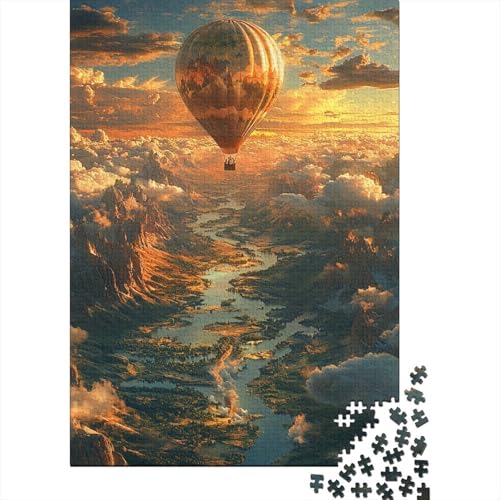 Heißluftballon Puzzles 1000 Teile Schwer Puzzle Spielzeug Pädagogisches Spiel Impossible Herausforderung Spielzeug Für Erwachsene Und Kinder in Bewährter 1000pcs (75x50cm) von BHIRCJKD