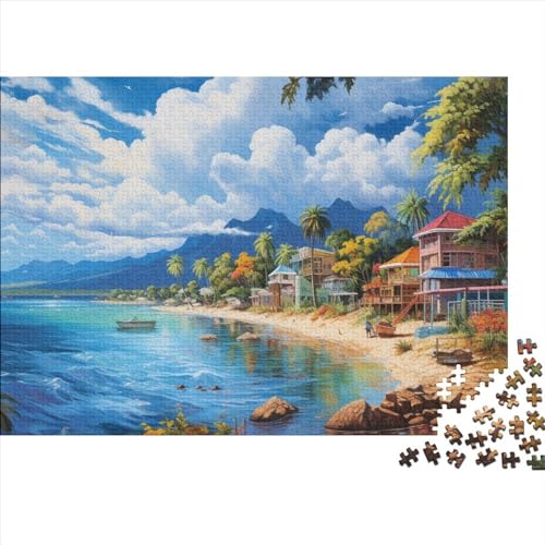 Holiday Bay Puzzle 1000 Teile,Puzzle Für Erwachsene, Impossible Puzzle,Puzzle Farbenfrohes Legespiel-Cartoon,1000 Puzzle Home Dekoration Puzzle,Erwachsenenpuzzle 1000pcs (75x50cm) von BHIRCJKD