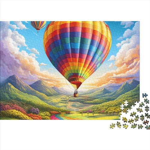 Hot Air Balloon – 1000 Teile, Impossible Puzzle, Geschicklichkeitsspiel Für Die Ganze Familie, Farbenfrohes Legespiel, Erwachsenenpuzzle Ab 12 Jahren 1000pcs (75x50cm) von BHIRCJKD