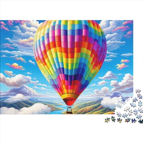Hot Air Balloon – Puzzle 300 Teile Ab 12 Jahren, Buntes Erwachsenenpuzzle Mit Kräftigen Farben, Geschicklichkeitsspiel Für Die Ganze Familie, Schöne Geschenkidee 300pcs (40x28cm) von BHIRCJKD