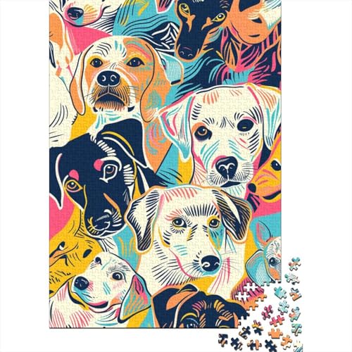 Hund4 Puzzles 1000 Teile Schwer Puzzle Spielzeug Pädagogisches Spiel Impossible Herausforderung Spielzeug Für Erwachsene Kinder 1000pcs (75x50cm) von BHIRCJKD
