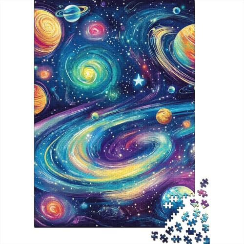 Kosmisches Weltall Puzzles 1000 Teile Schwer Puzzle Spielzeug Lernspiel Impossible Herausforderungsspielzeug Für Erwachsene Und Kinder Ab 14 Jahren 1000pcs (75x50cm) von BHIRCJKD