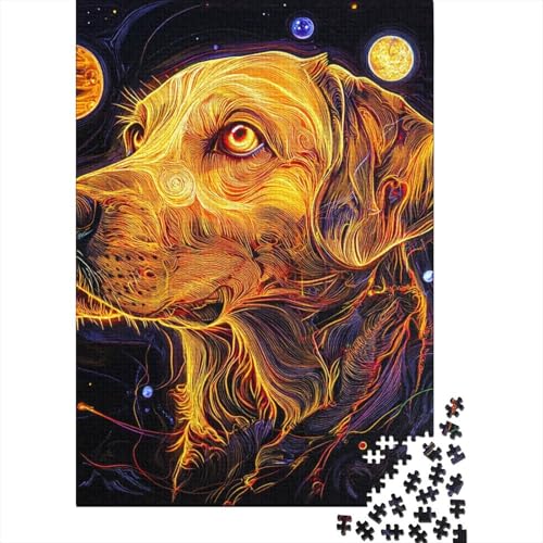 Labrador Retriever Puzzle 1000 Teile Schwer Puzzle Spielzeug Pädagogisches Spiel Impossible Herausforderung Spielzeug Für Erwachsene Und Kinder Ab 14 Jahren 1000pcs (75x50cm) von BHIRCJKD
