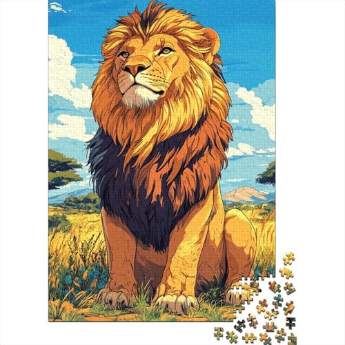 Löwe Puzzles 1000 Teile Schwer Puzzle Spielzeug Pädagogisches Spiel Impossible Herausforderungsspielzeug Für Erwachsene Kinder 1000pcs (75x50cm) von BHIRCJKD