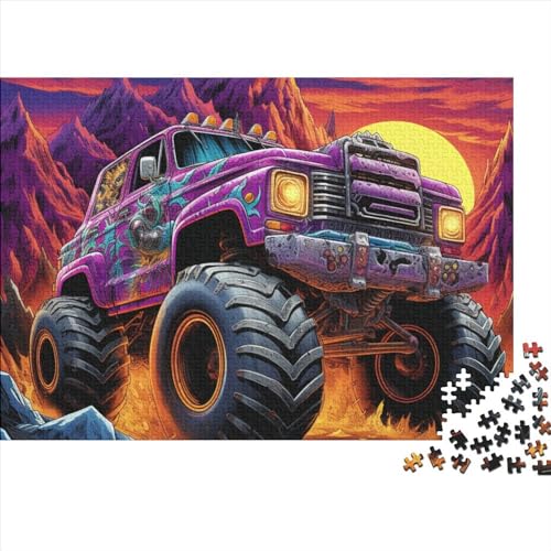 Monster Truck Puzzle 1000 Teile,Puzzle Für Erwachsene, Impossible Puzzle,Puzzle Farbenfrohes Legespiel-Cartoon,1000 Puzzle Home Dekoration Puzzle,Erwachsenenpuzzle 1000pcs (75x50cm) von BHIRCJKD