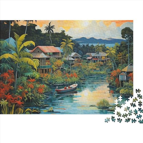 Puzzles Für Kinder1000 Teile Karikatur Puzzle DIY Holiday Bay Puzzle 1000 Teile Klassische Puzzles Spielzeug Familienspaß Jigsaw Board 1000pcs (75x50cm) von BHIRCJKD