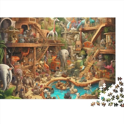 Puzzles Für Kinder300 Teile Karikatur Puzzle DIY Animal World Puzzle 300 Teile Klassische Puzzles Spielzeug Familienspaß Jigsaw Board 300pcs (40x28cm) von BHIRCJKD