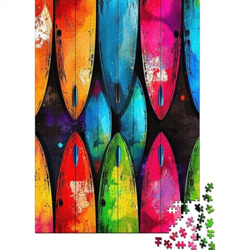 Surfbrett Puzzle 1000 Teile Schwer Puzzle Spielzeug Pädagogisches Spiel Impossible Herausforderung Spielzeug Für Erwachsene Und Kinder Ab 14 Jahren 1000pcs (75x50cm) von BHIRCJKD