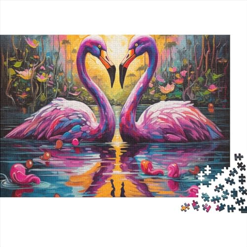 Swan – 500 Teile, Impossible Puzzle, Geschicklichkeitsspiel Für Die Ganze Familie, Farbenfrohes Legespiel, Erwachsenenpuzzle Ab 12 Jahren 500pcs (52x38cm) von BHIRCJKD