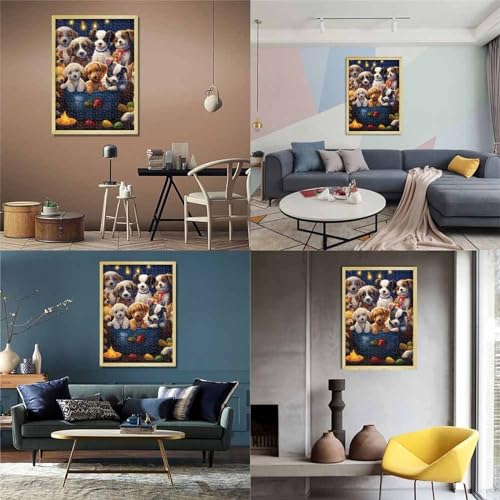Welpen Puzzle 1000-teilige Schwer Puzzle Spielzeug Pädagogisches Spiel Impossible Herausforderung Spielzeug Für Erwachsene Und Kinder Ab 14 Jahren 1000pcs (75x50cm) von BHIRCJKD