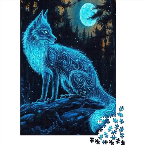 Wolf Puzzle 1000-teilige Schwer Puzzle Spielzeug Lernspiel Impossible Herausforderung Spielzeug Für Erwachsene Und Kinder in Bewährter 1000pcs (75x50cm) von BHIRCJKD