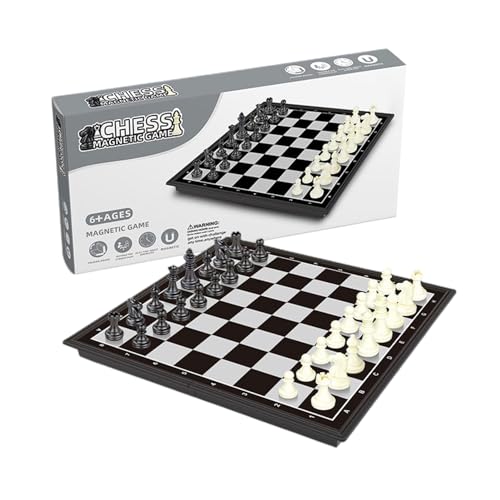 BHOLI Magnetisches Schachspiel, zusammenklappbares Schachspiel, Reise-Schachspiel mit Magneteffekt, zusammenklappbares Schachbrett, tragbares Schachbrett mit Spielteilen BHOLI Magnetisches Schachspiel, zusammenklappbares Schachspiel, Reise-Schachspiel mit Magneteffekt, zusammenklappbares Schachbrett, tragbares Schachbrett mit Spielteilen von BHOLI