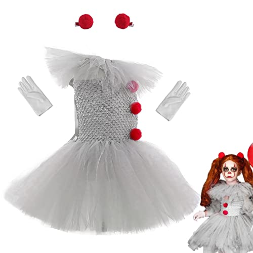 Clown-Kostüm für Mädchen, niedliches und gruseliges Tutukleid, Halloween-Kostüm und Cosplay für Mädchen mit Clown-Kostüm für Mädchen, niedliches und gruseliges Tutukleid, Halloween-Kostüm und Cosplay für Mädchen mit von BHOLI