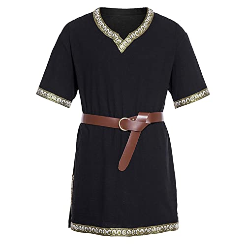BHXUTK Mittelalter Kleidung Herren Mittelalter Hemd Herren Renaissance Mittelalter Tunika mit Bordüre Männer Männer Langarm Wikinger Hemd Verkleidung für Karneval Halloween Cosplay Kostüm BHXUTK Mittelalter Kleidung Herren Mittelalter Hemd Herren Renaissance Mittelalter Tunika mit Bordüre Männer Männer Langarm Wikinger Hemd Verkleidung für Karneval Halloween Cosplay Kostüm von BHXUTK