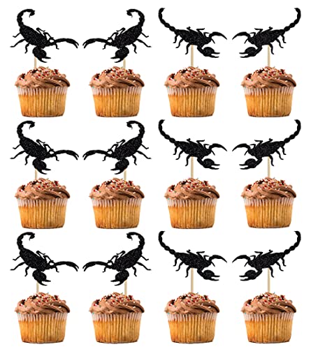 BIABISD 12 Stück Skorpion-Cupcake-Topper mit Skorpion-Motiv, Cupcake-Topper, Skorpion, Geburtstagsparty-Dekoration BIABISD 12 Stück Skorpion-Cupcake-Topper mit Skorpion-Motiv, Cupcake-Topper, Skorpion, Geburtstagsparty-Dekoration von BIABISD