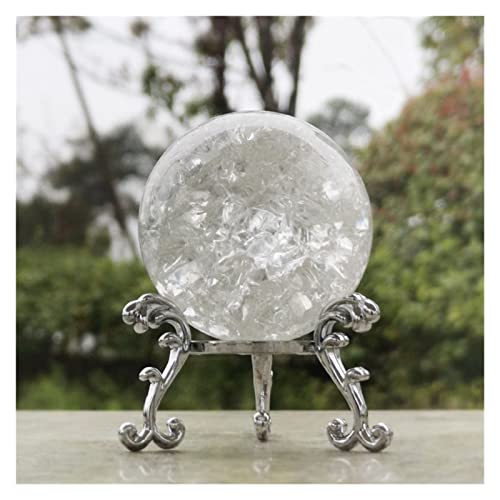 5/6 cm Glas EIS Crack Ball Quarz Murmeln Magic Sphere Fengshui Ornaments Rocky Water Fountain Bonsai Ball Home Decor (Color : Only Ball, Size : 50mm) Voller Textur (Color : Ball with Base 2, Size : von BIANMTSW