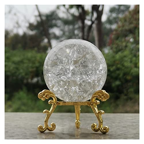 5/6 cm Glas EIS Crack Ball Quarz Murmeln Magic Sphere Fengshui Ornaments Rocky Water Fountain Bonsai Ball Home Decor (Color : Only Ball, Size : 50mm) Voller Textur (Color : Ball with Base 3, Size : von BIANMTSW