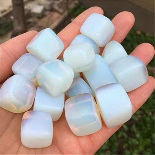 Polierter Opal-Würfelkristall-Heiledelstein for (Farbe: Weiß, Größe: 20–30 mm) Voller Textur von BIANMTSW