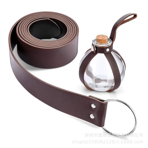 BIAOQINBO Halloween Nekromanten Anzug,Mittelalter GüRtel,kugelförmige Zaubertrank Klarglasflasche,Mittelalter Kleidung,GüRtelschlaufe,für Cosplay,Zauberer,Hexe Kostüm Zubehör BIAOQINBO Halloween Nekromanten Anzug,Mittelalter GüRtel,kugelförmige Zaubertrank Klarglasflasche,Mittelalter Kleidung,GüRtelschlaufe,für Cosplay,Zauberer,Hexe Kostüm Zubehör von BIAOQINBO