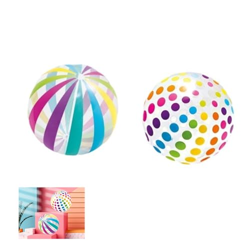 2 Stück Wasserball Aufblasbar,WasserbäLle Kinder Beach Ball,Aufblasbare Strandball Water Inflatable Pool Aufblasbarer SchwimmbäDer Groß Sprungball,Bunt Summer SpielbäLle Spielzeug,für Sommer Strand 2 Stück Wasserball Aufblasbar,WasserbäLle Kinder Beach Ball,Aufblasbare Strandball Water Inflatable Pool Aufblasbarer SchwimmbäDer Groß Sprungball,Bunt Summer SpielbäLle Spielzeug,für Sommer Strand von BIBITI
