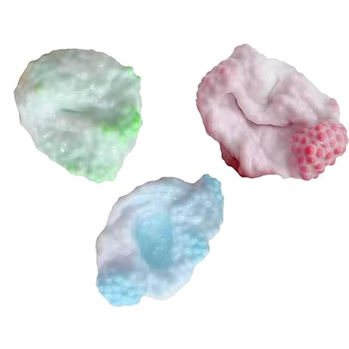 3 Stück Stressball Kinder,Squishy Anti Stress Ball Soft Spielzeug,Sensorik Antistress Squeeze Stressbälle Bälle Toy,Relief Sensorische Stressabbau Gummi Weiches Trauben Antistressball für Erwachsene von BIBITI