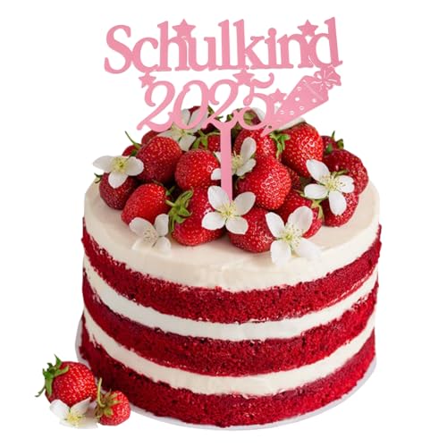 Kuchendeko Schulanfang,Endlich Schulkind Tortendeko Einschulung Mädchen Deko,Hurra 2025 Junge Schuleinführung Cake Topper,Jungen Kuchen Tortenaufleger Buchstaben für Personalisiert Torten Party (Rosa) Kuchendeko Schulanfang,Endlich Schulkind Tortendeko Einschulung Mädchen Deko,Hurra 2025 Junge Schuleinführung Cake Topper,Jungen Kuchen Tortenaufleger Buchstaben für Personalisiert Torten Party (Rosa) von BIBITI