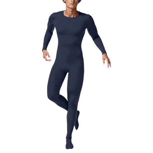 BIBOKAOKE Herren Stealth-Kostüm Einfarbig Body Ganzkörper-Overall für Erwachsene Bühnenauftritte Halbpack Jumpsuit Dehnbarer Bodystocking Party Clubwear Faschingskostüm von BIBOKAOKE