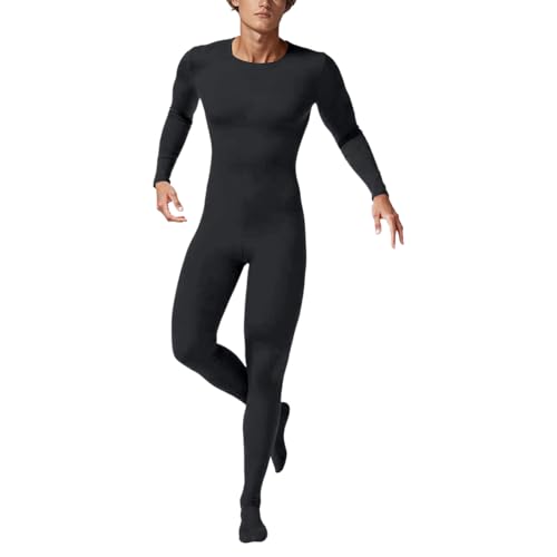 BIBOKAOKE Herren Stealth-Kostüm Einfarbig Body Ganzkörper-Overall für Erwachsene Bühnenauftritte Halbpack Jumpsuit Dehnbarer Bodystocking Party Clubwear Faschingskostüm von BIBOKAOKE