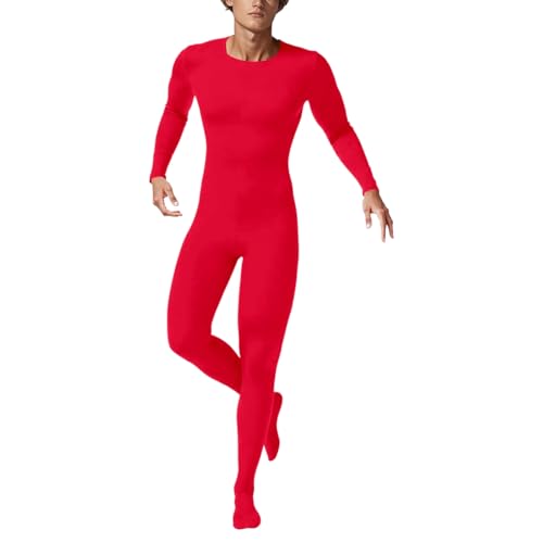 BIBOKAOKE Herren Stealth-Kostüm Einfarbig Body Ganzkörper-Overall für Erwachsene Bühnenauftritte Halbpack Jumpsuit Dehnbarer Bodystocking Party Clubwear Faschingskostüm von BIBOKAOKE