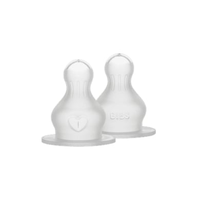 BIBS® Flaschensauger mittlerer Nahrungsfluss Silikon, 2 Stück von BIBS®