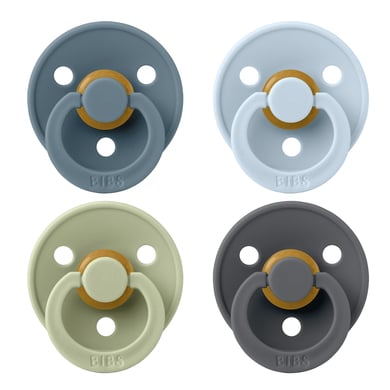 BIBS® Schnuller Colour 4 Stk. 0-6 Monate in Petrol, Sage, Baby Blue, Iron von BIBS®