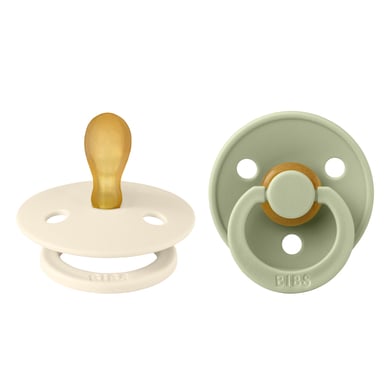BIBS® Schnuller Colour Symmetrischer Sauger Sage & Ivory 0-6 Monate, 2 Stk. von BIBS®