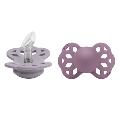 BIBS® Schnuller Infinity anatomischer Sauger 0-6 Monate Fossil Grey & Mauve 2 Stk. von BIBS®