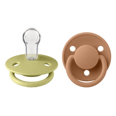 BIBS® Schnuller De Lux Meadow/Earth 0-36 Monate, 2 Stk. von BIBS®