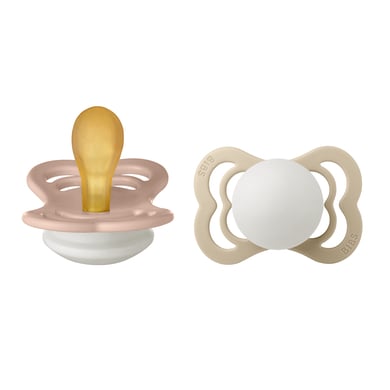 BIBS® Schnuller Supreme Blush und Vanilla Glow Latex 0-6 Monate, 2 Stk. von BIBS®