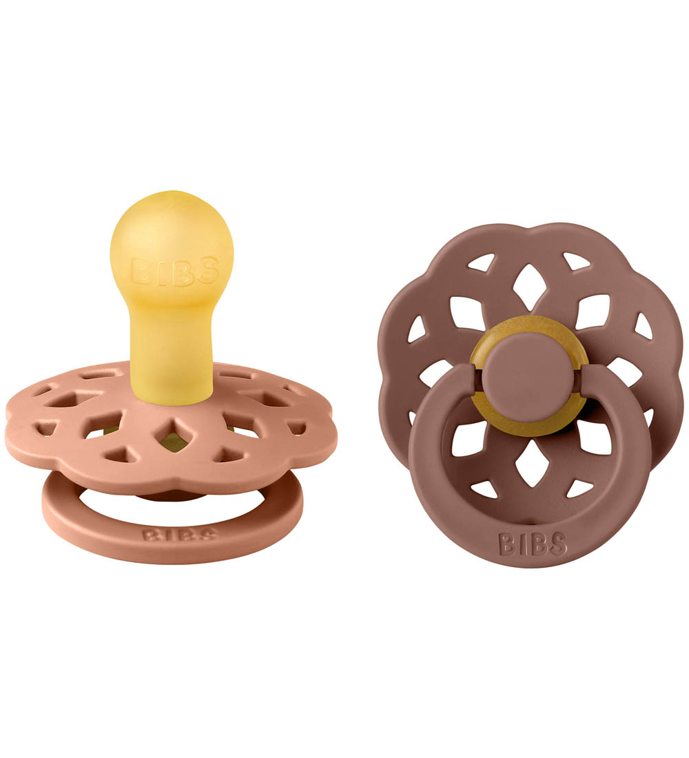 BIBS Böhmen Schnuller - 2er-Pack - Gr. 1 - Rund - Peach/Waldmurm - BIBS - One Size - Schnuller von BIBS